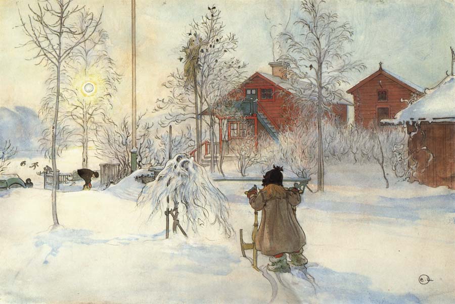 Carl Larsson The Front Yard and the Wash House